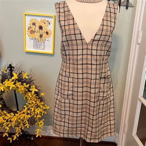 see by chloe plaid dress